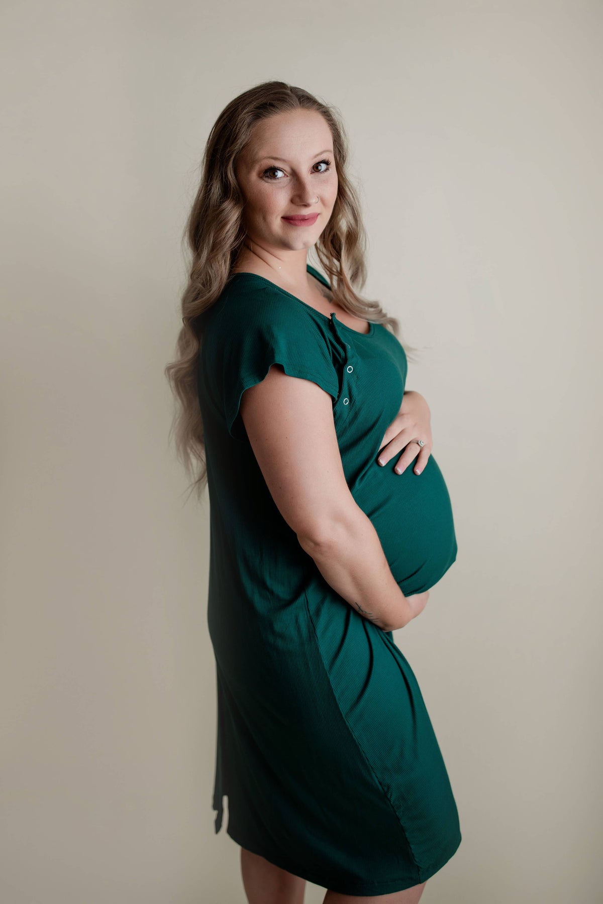 Forest Maternity Mommy Labor and Delivery/ Nursing Gown