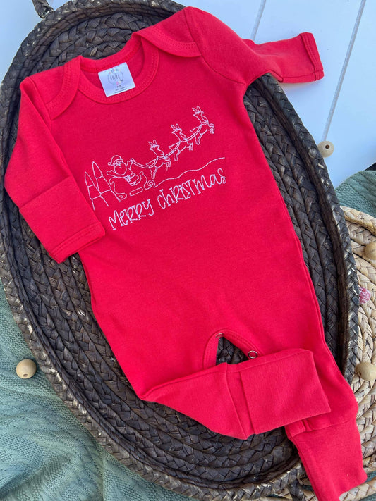 Christmas Baby Outfit - Merry Christmas Red
