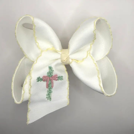 Cross Moonstitch Bow 5.5"