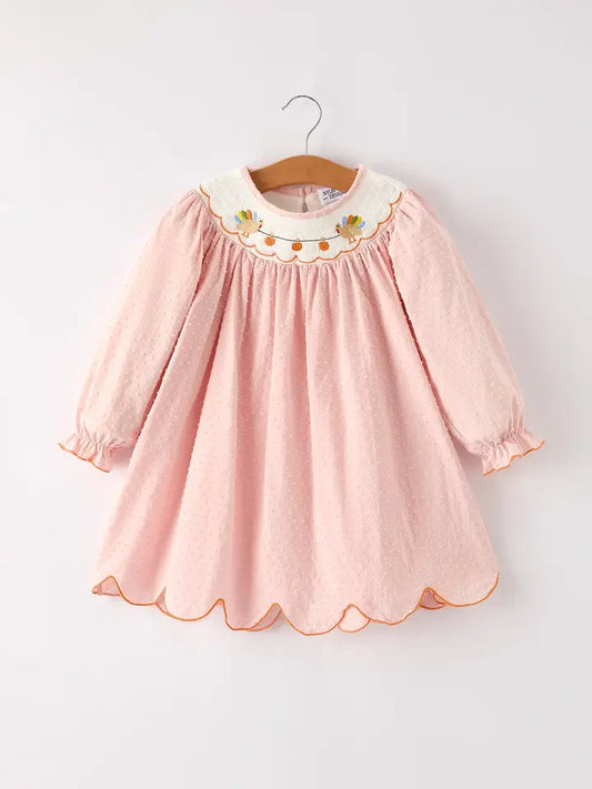 Turkey & Twirls Scallop Dress
