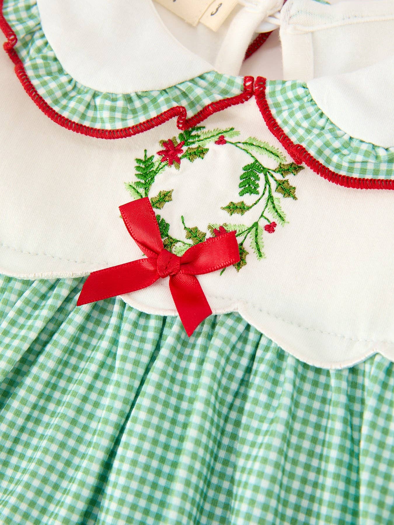 PREORDER: Mistletoe & Gingham Dress (ETA Early October)