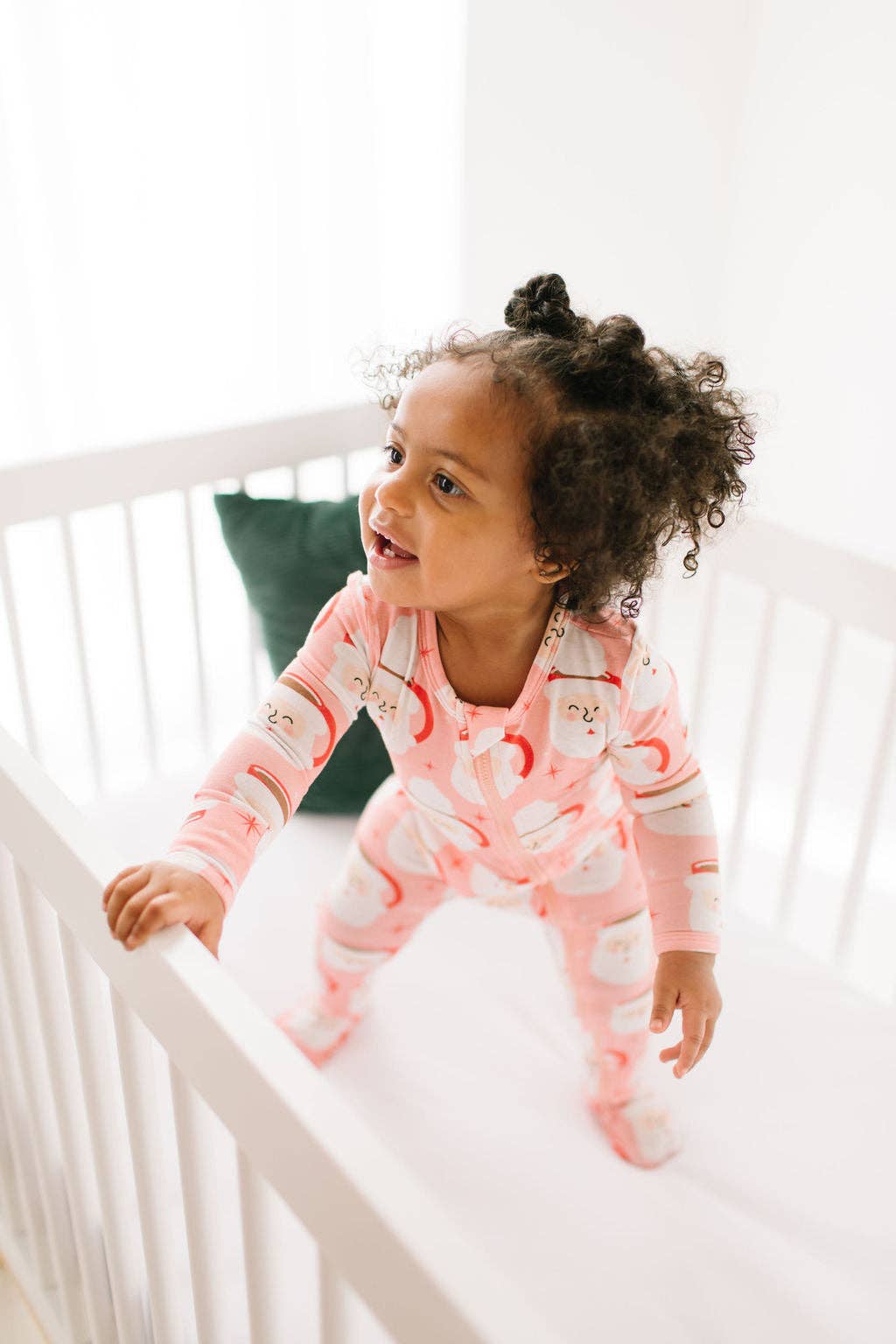 Zippy Bamboo Baby Pajama in Santa Cocoa | Ollie Jay