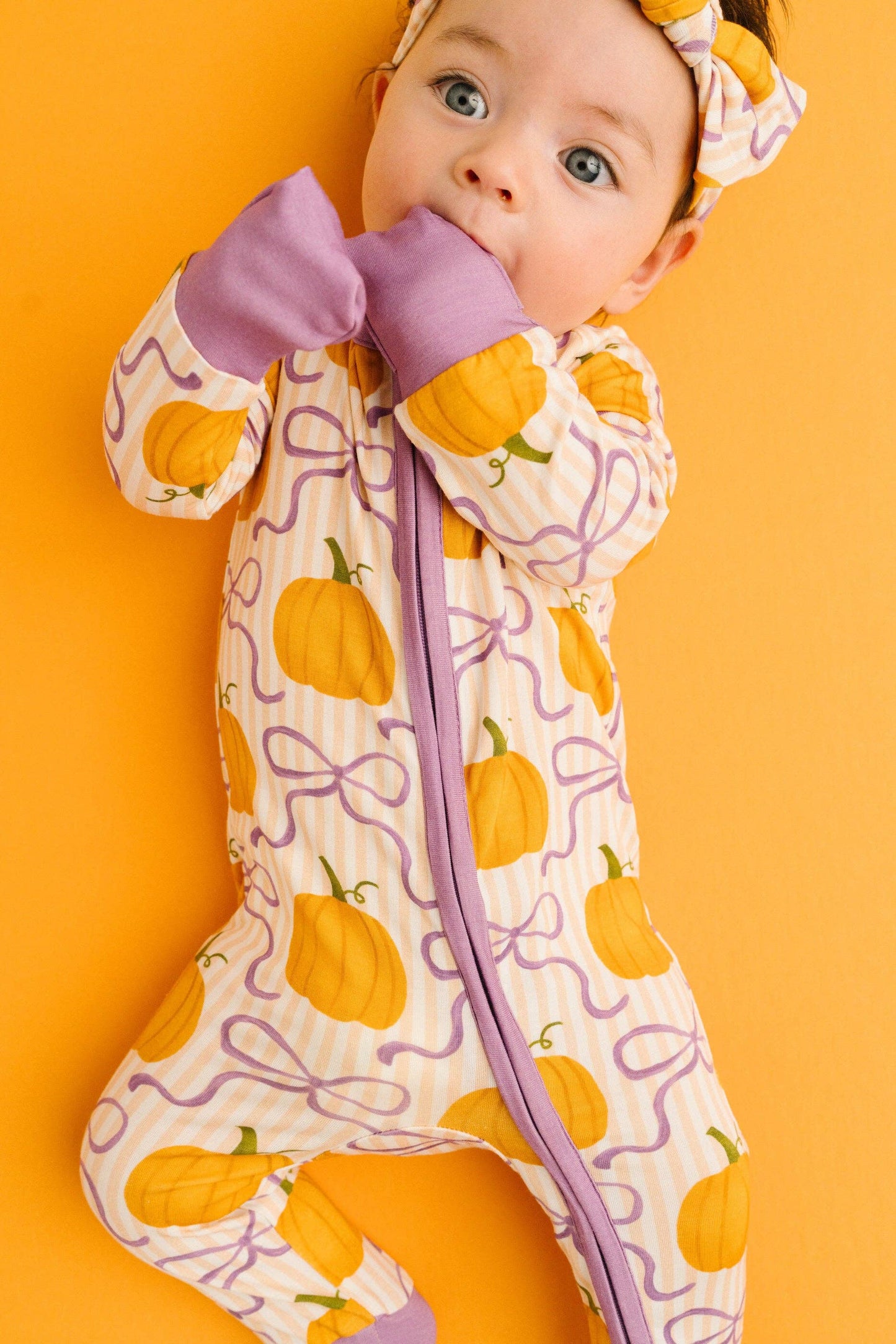 Pumpkin & Bows Bamboo Sleeper