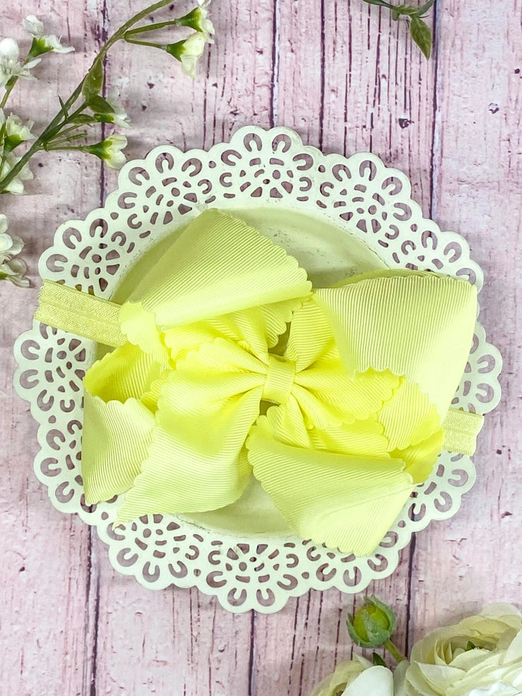 5.5" Scallop Hairbow Headband