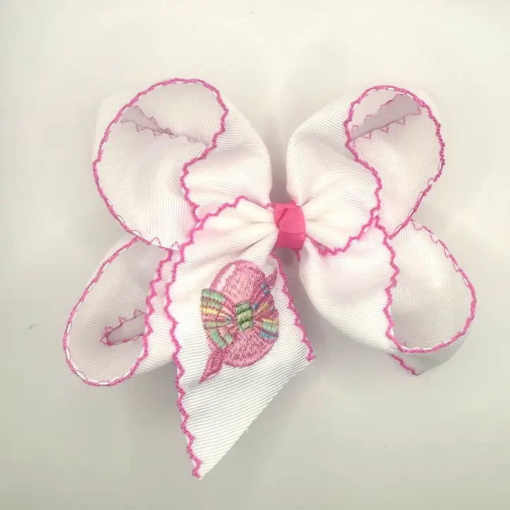 Easter Egg Moonstitch Bow 5.5"