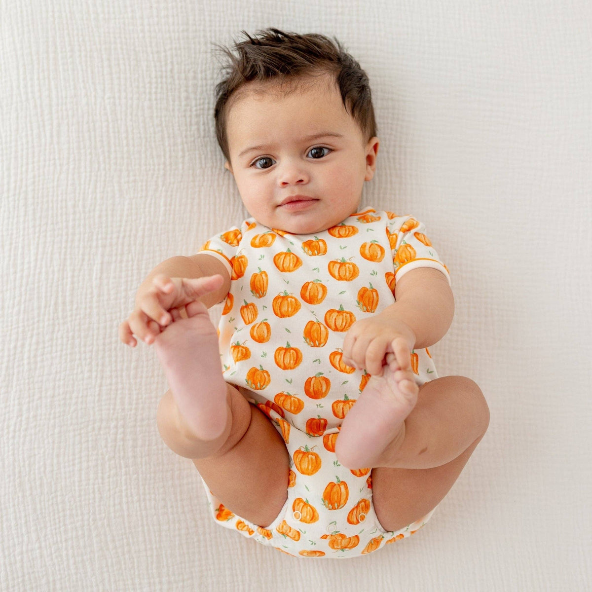 Pumpkin Grove Baby Boy Short Sleeve Bubble