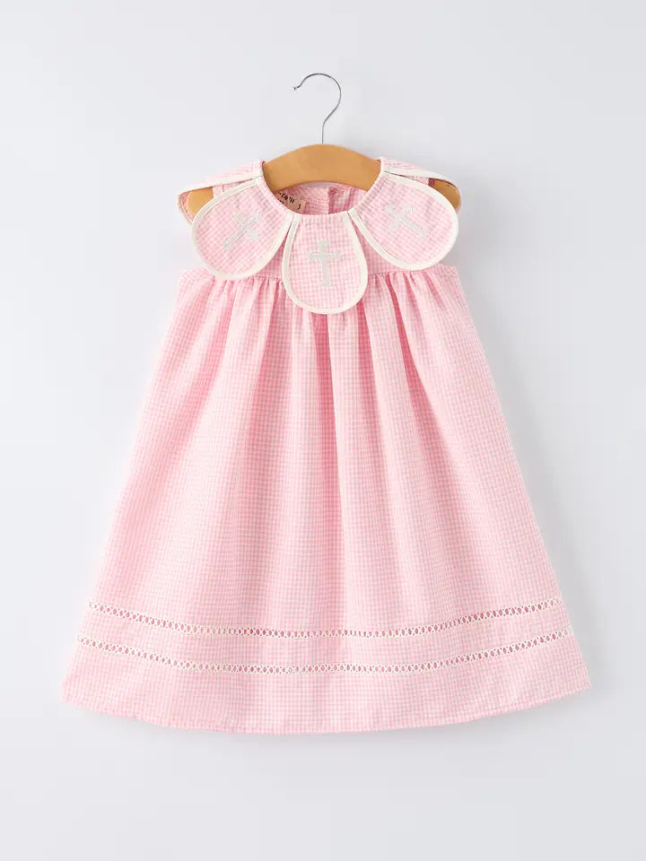 Pink Smocked Cross Dress