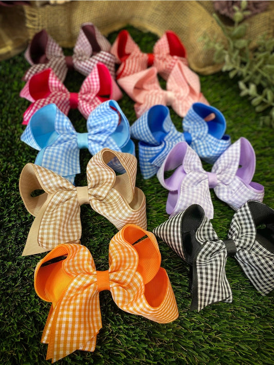 Gingham Classic Bows