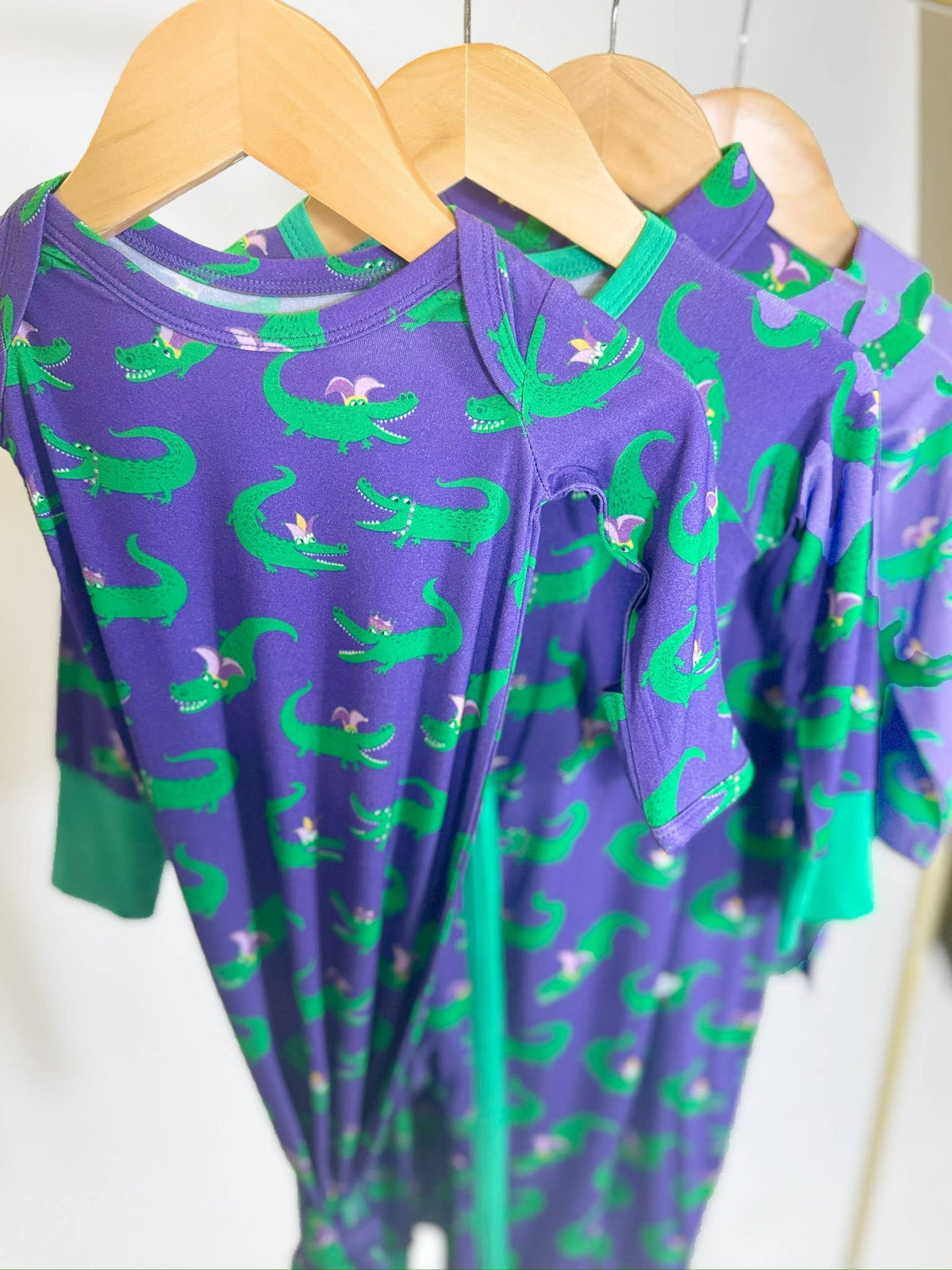 Gator Krewe (Mardi Gras) - LS Polo Romper