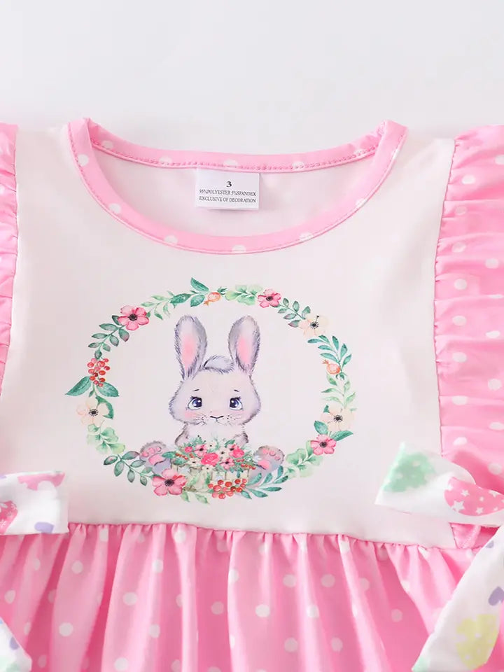 Pink Rabbit Ruffle Girl Dress (SPECIAL DEAL)