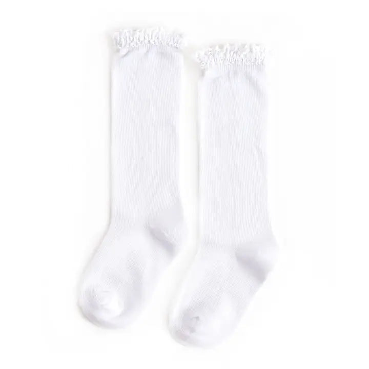 White Lace Top Knee Highs (LSC)