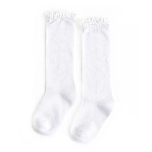 White Lace Top Knee Highs (LSC)
