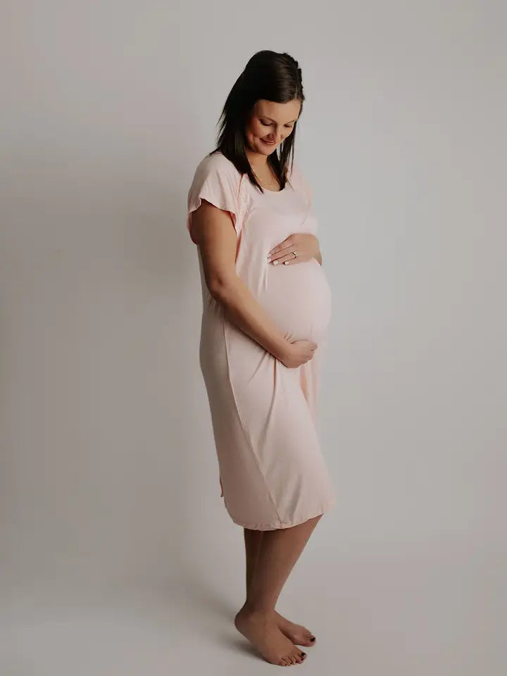 Heavenly Pink Mommy Labor and Delivery/ Nursing Gown (Copy)