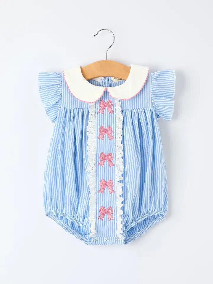 Stripes and Bows Romper