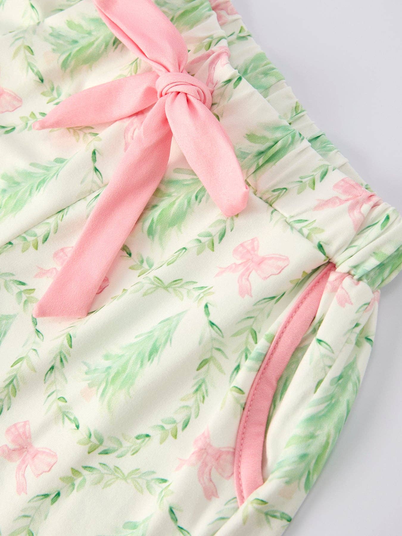 PREORDER: Mommy & Me Christmas Tree & Bow Print Girls Pajama Set (ETA: End of September)