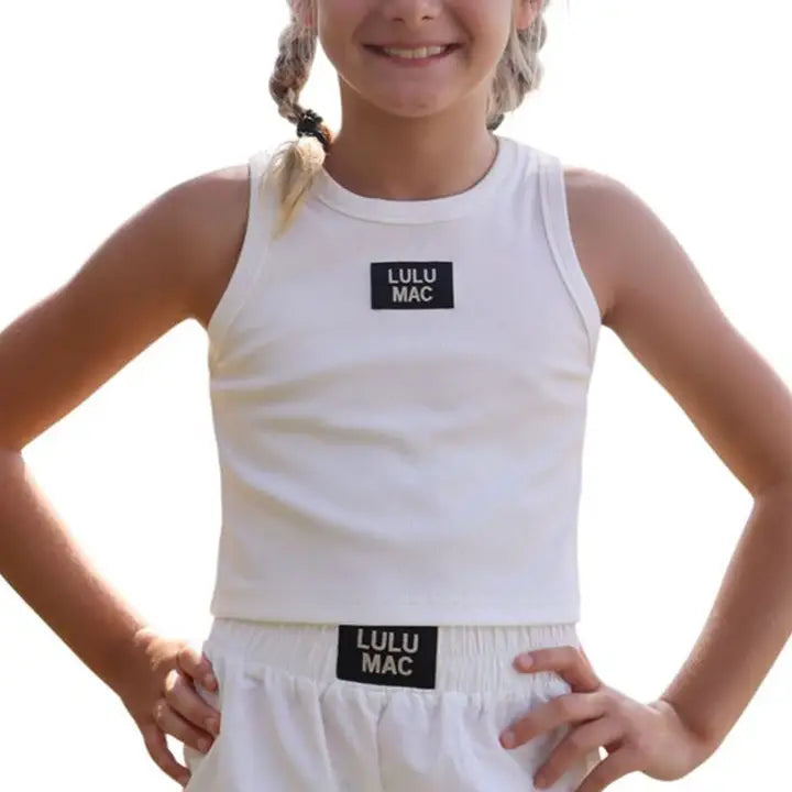 White - Kids Solid Tank (PRESALE: ETA 7/16/26)