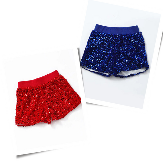 Girls Sequin Shorts with Lining