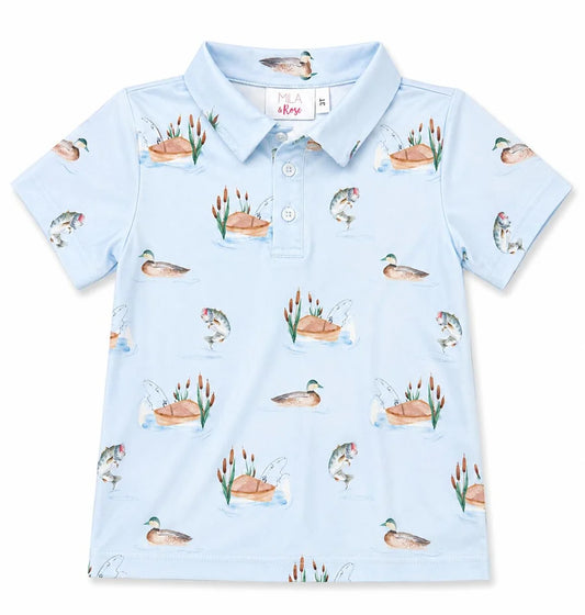 Boys Lake Day S/S Collar Shirt
