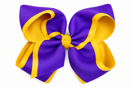 Purple/Gold 7" bow