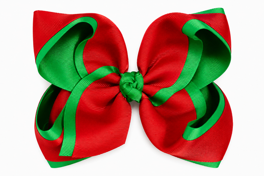 Red/Green 7" Bow