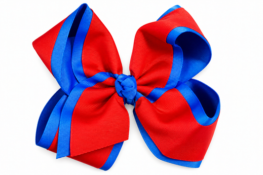 Red/Royal Blue 7" Bow