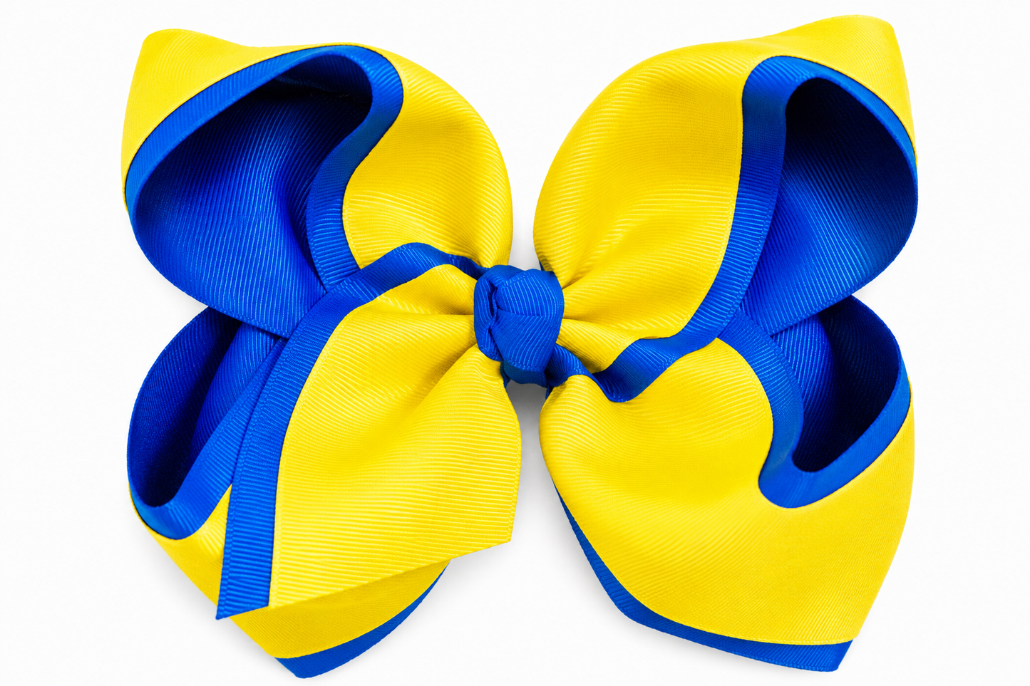 Yellow/Royal Blue 7" bow