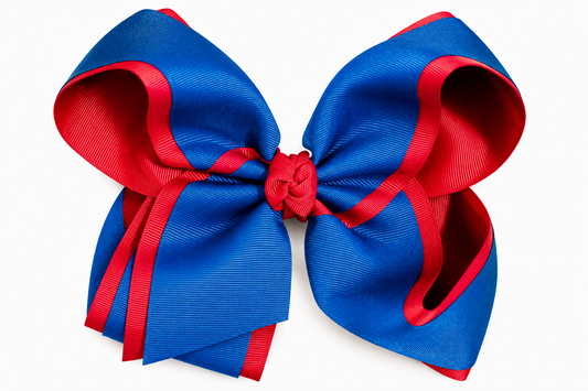 Lt. Navy/Red 7" Bow
