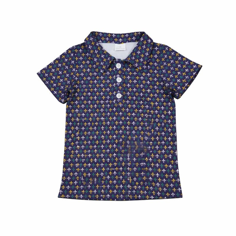 Royal Fleur Print Collared Shirt