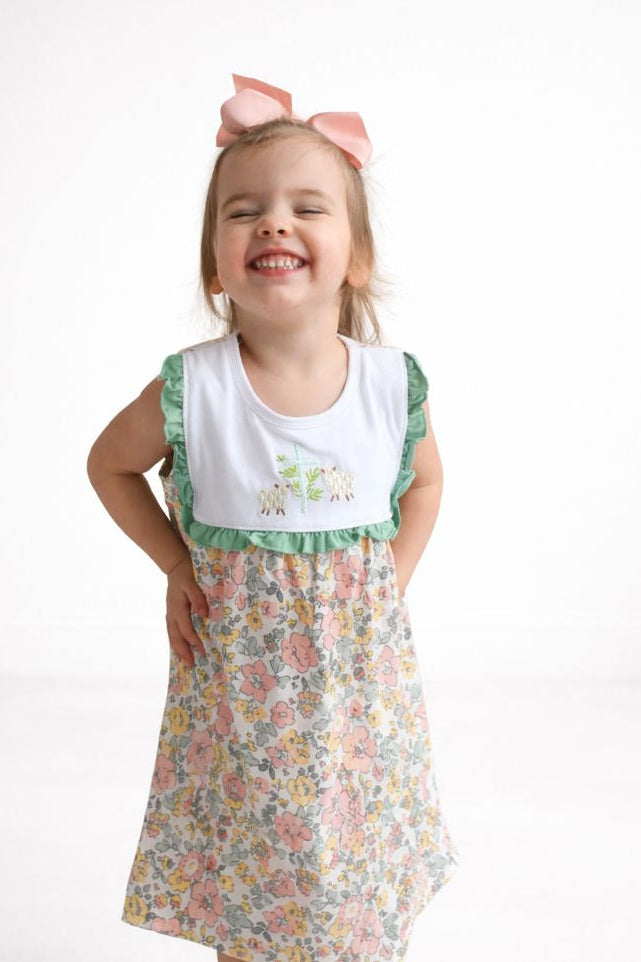 Lamb of God Embroidery Dress