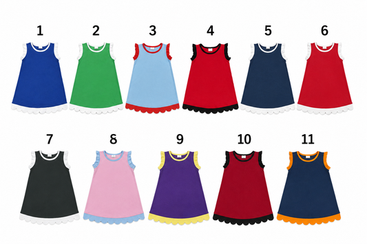Factory Preorder: Sleeveless Girls Team Color Dresses