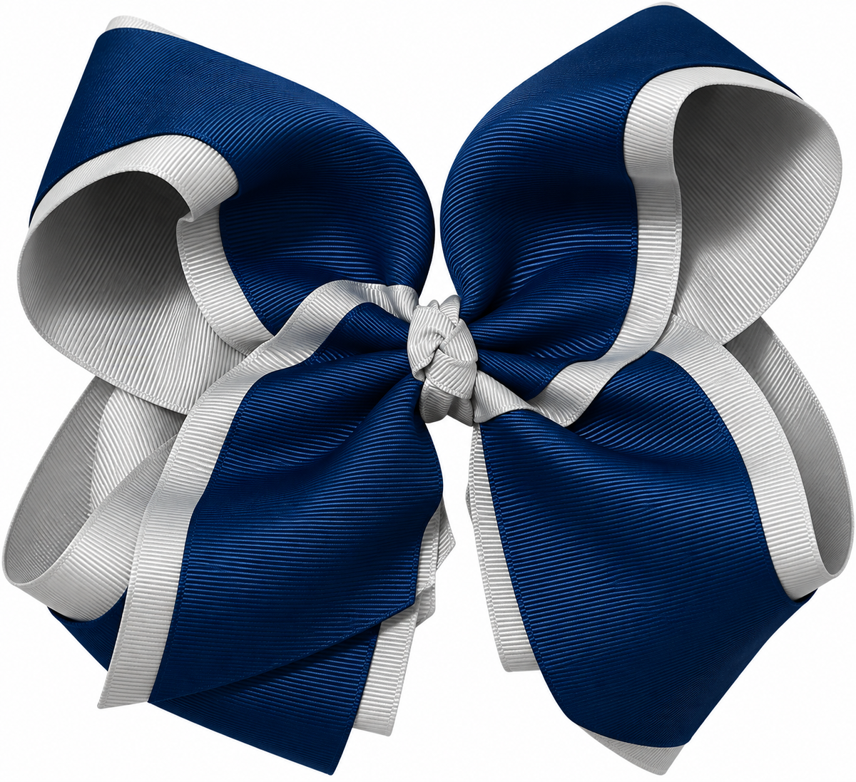 Navy/Silver 7" Bow