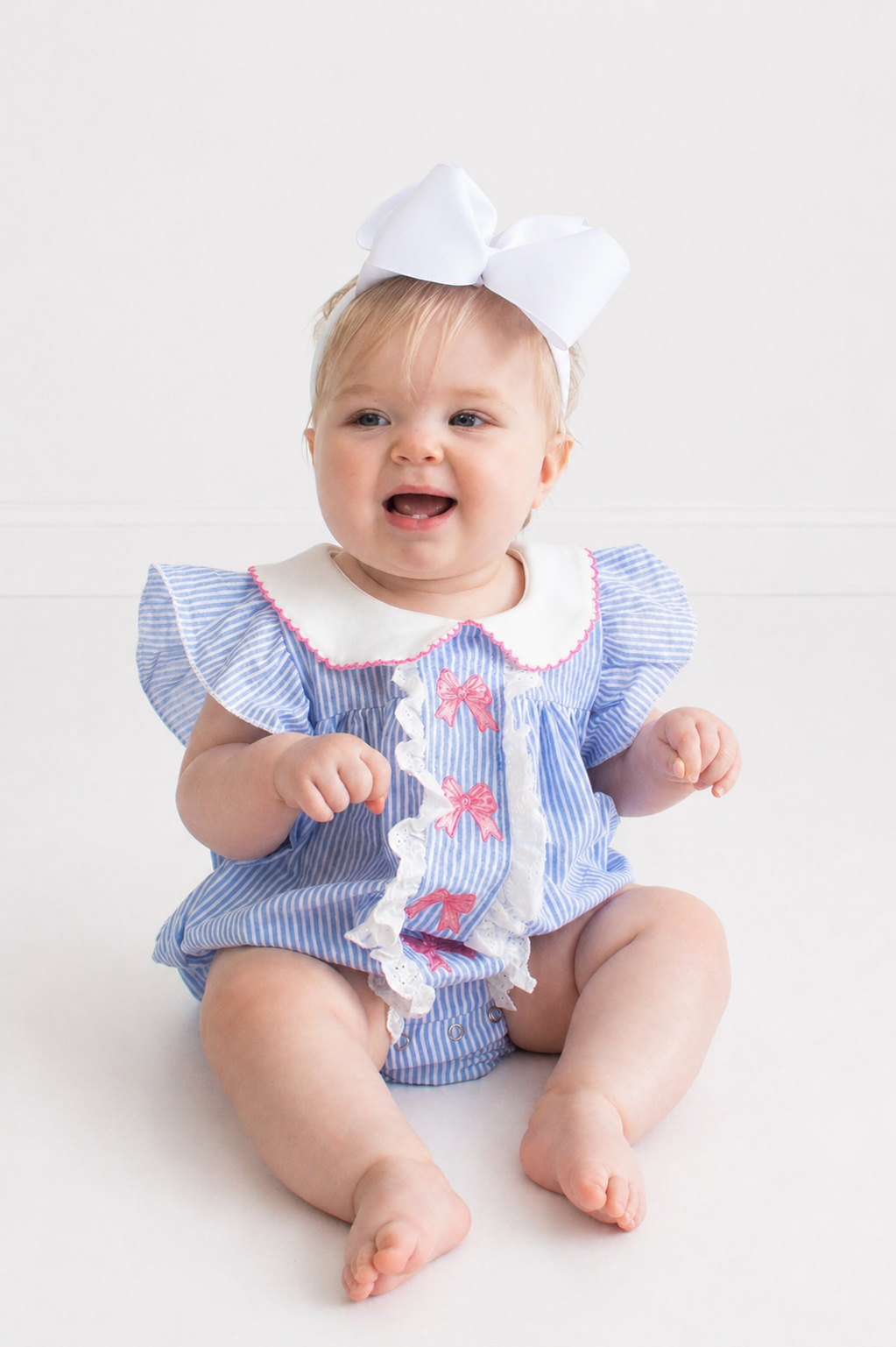 Stripes and Bows Romper