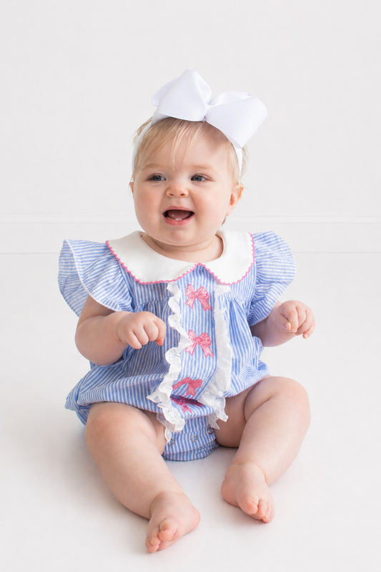Stripes and Bows Romper