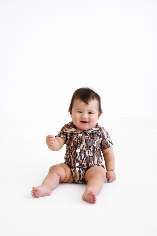 Backwoods Baby Camo Romper
