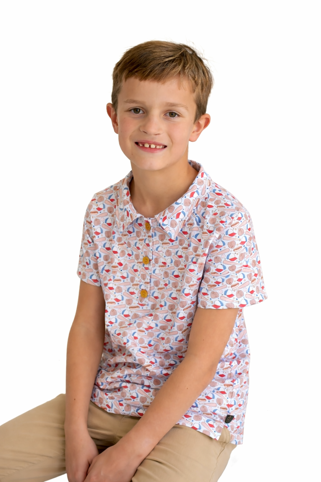 Play Ball Boy Collar Shirt
