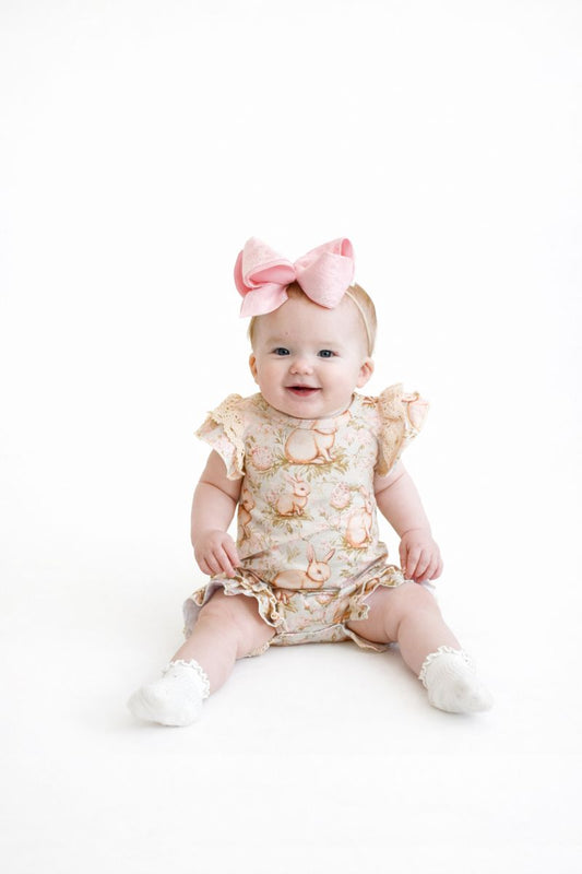 Antique Easter Baby Romper