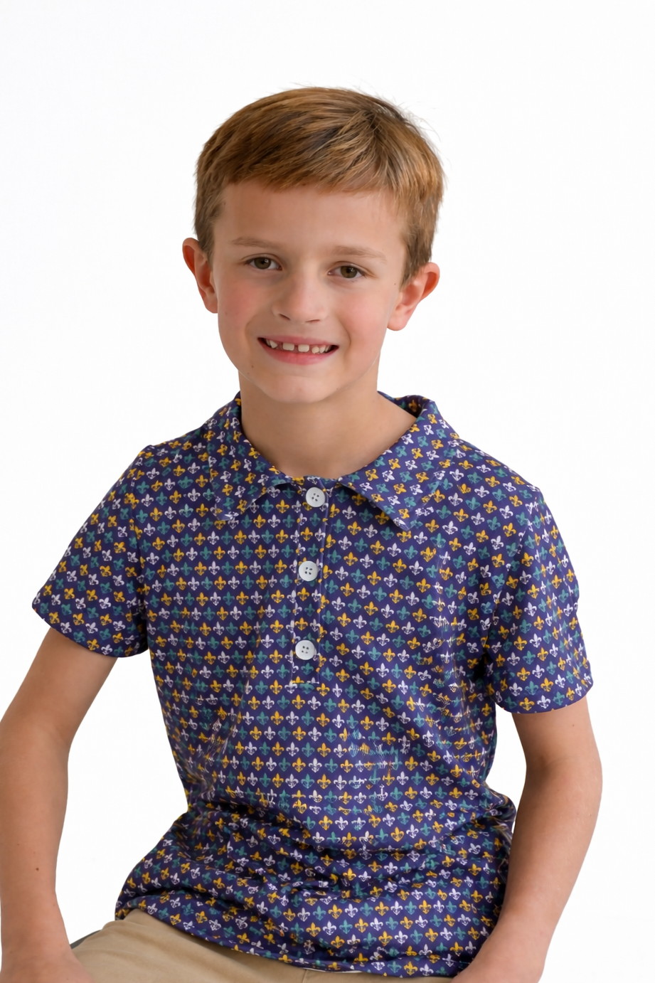 Royal Fleur Print Collared Shirt