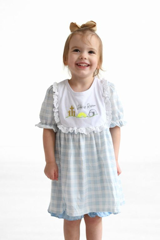 Blue Plaid He is Risen Set