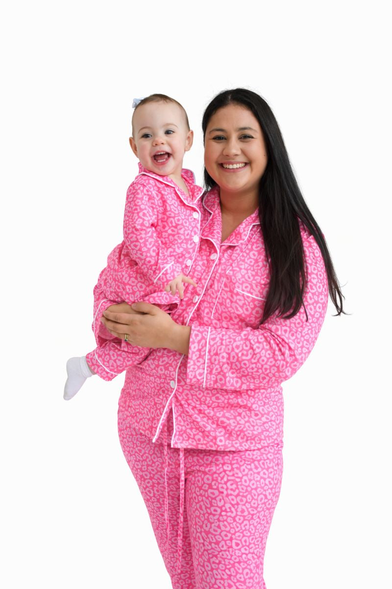Mommy & Me Pink Animal Print Pj's