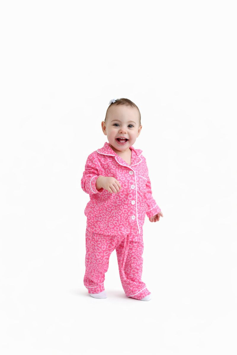 Mommy & Me Pink Animal Print Pj's