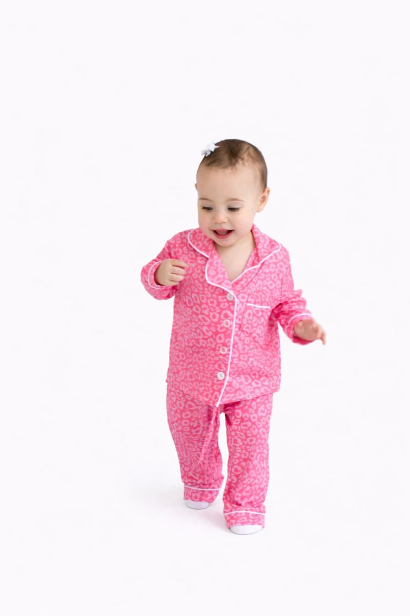 Mommy & Me Pink Animal Print Pj's