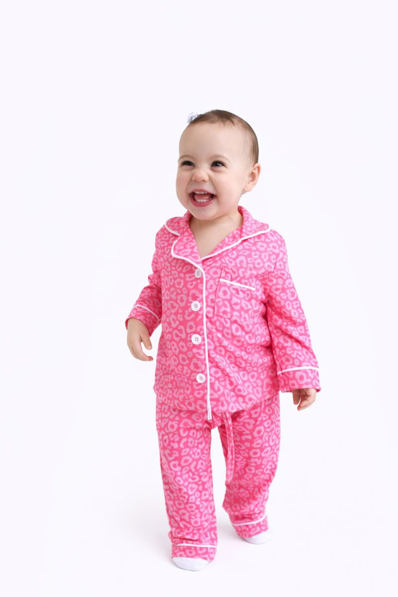 Mommy & Me Pink Animal Print Pj's
