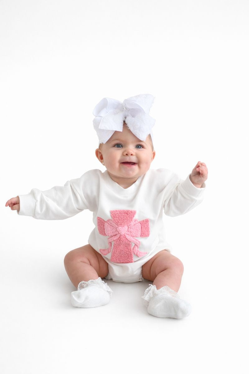Sweet Cross Bow Romper