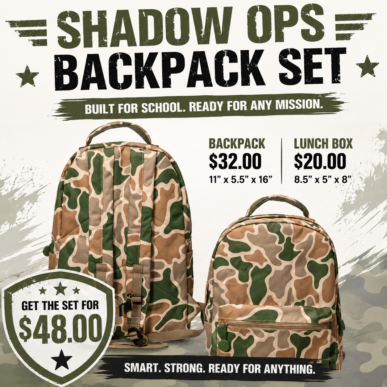 Shadow Ops Backpack Set