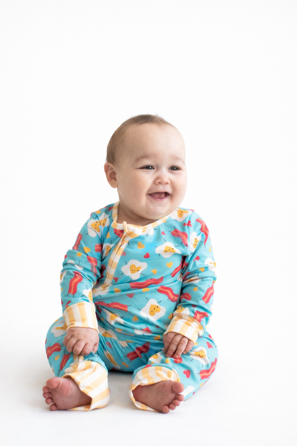 Eggs & Bacon Infant Romper by Two Can