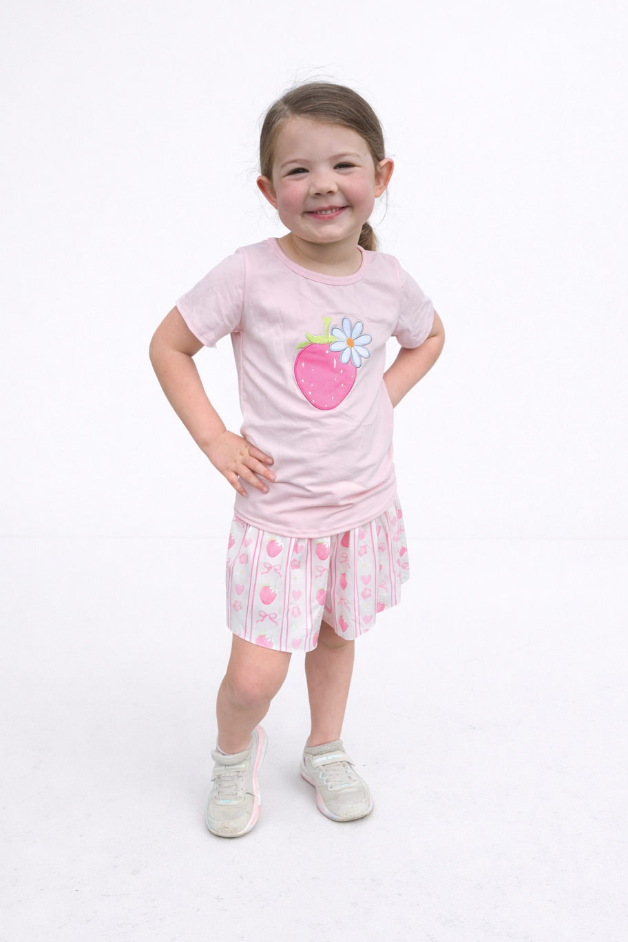 Strawberry Butterfly Short Set