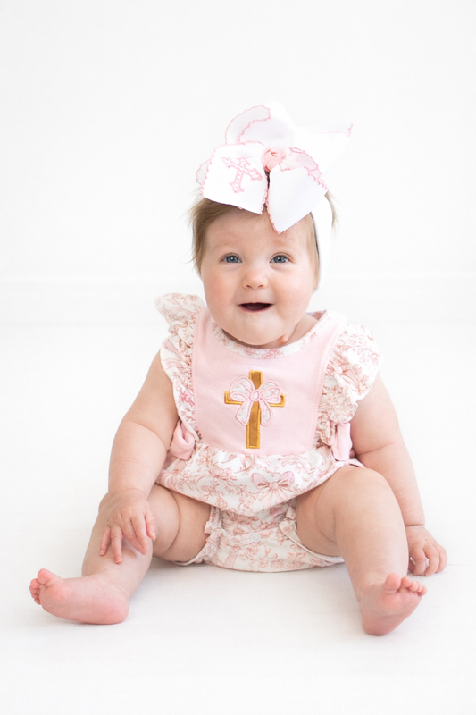 Pink Bowknot Romper