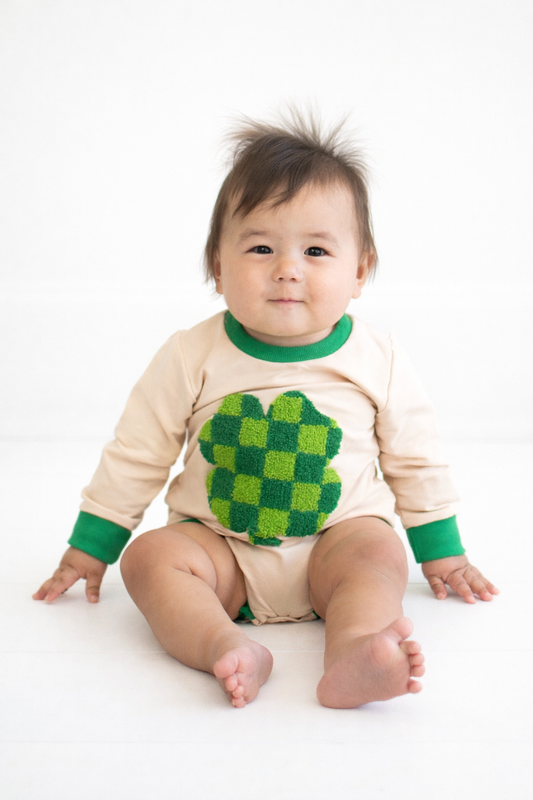 Checkered Clover Romper