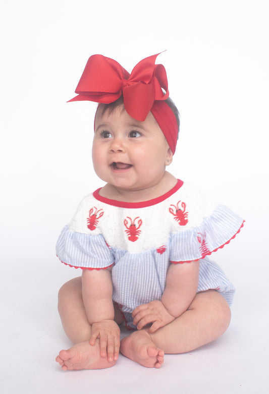 Little Crawfish Smocked Bubble