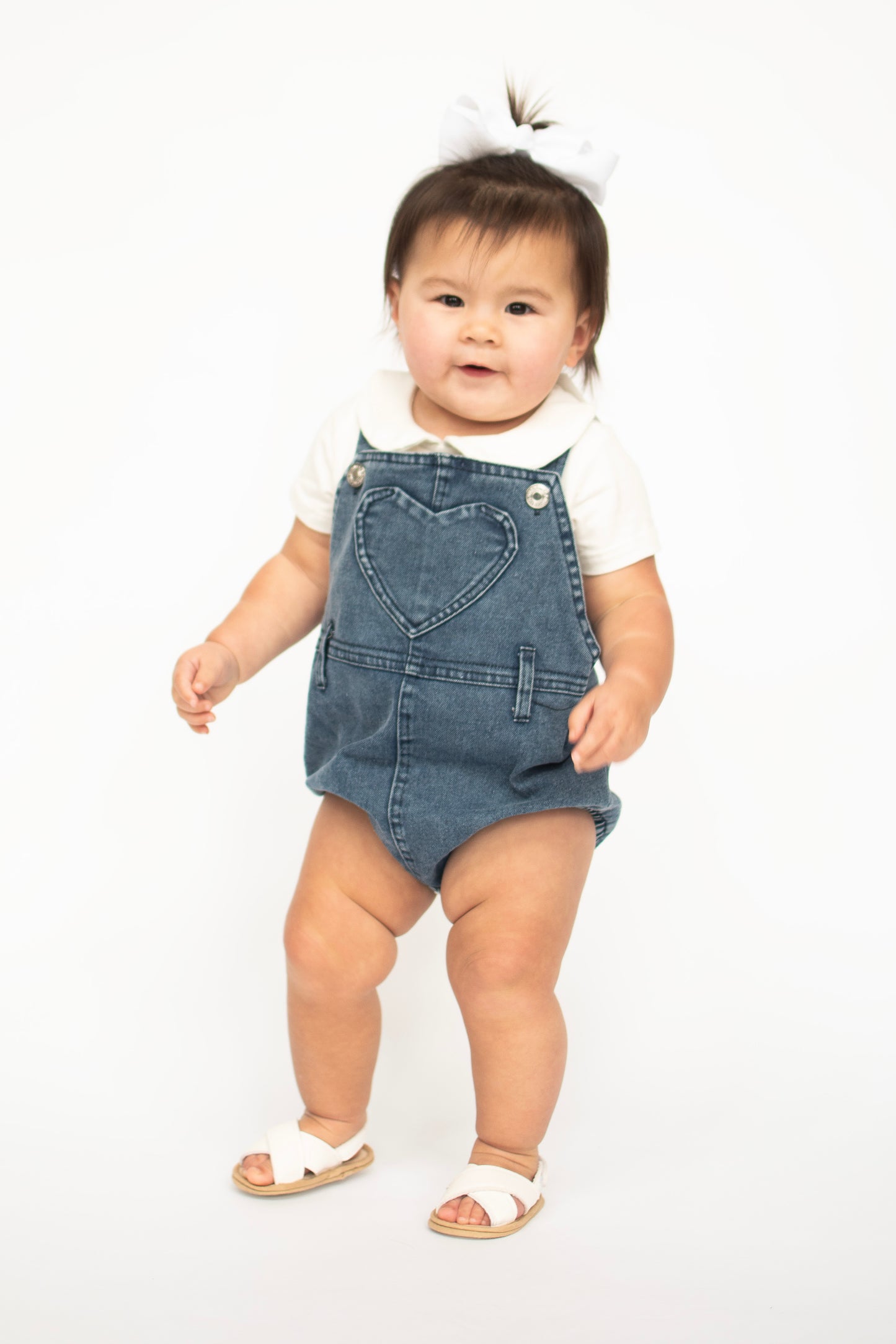 Sweetheart Denim Romper